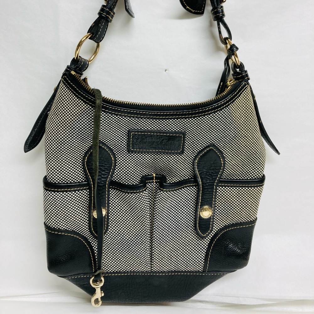Vintage Dooney and Bourke black white checked  bag medium size